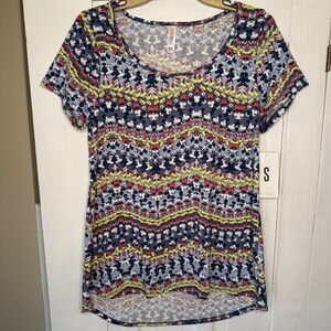NEW LuLaRoe Disney Size Small TShirt Mickey Mouse Colorful Print Women's NWT